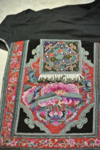 vintage Chinese Minority textile - detail baby carrier