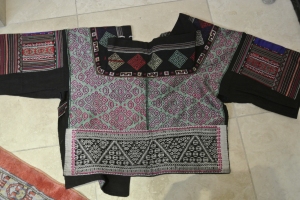 vintage Chinese Minority textile - detail jacket reverse