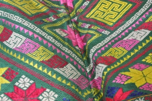 vintage Chinese Minority coat- detail with feathers
