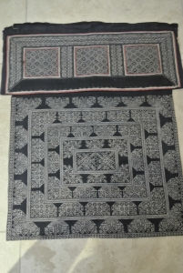 vintage Chinese Minority textile - detail tie dye